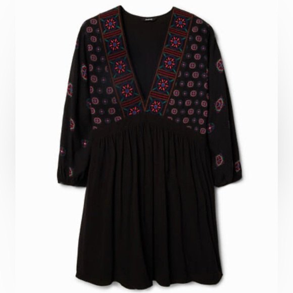 NWT DESIGUAL Boho Dress 100% Viscose - Picture 1 of 6
